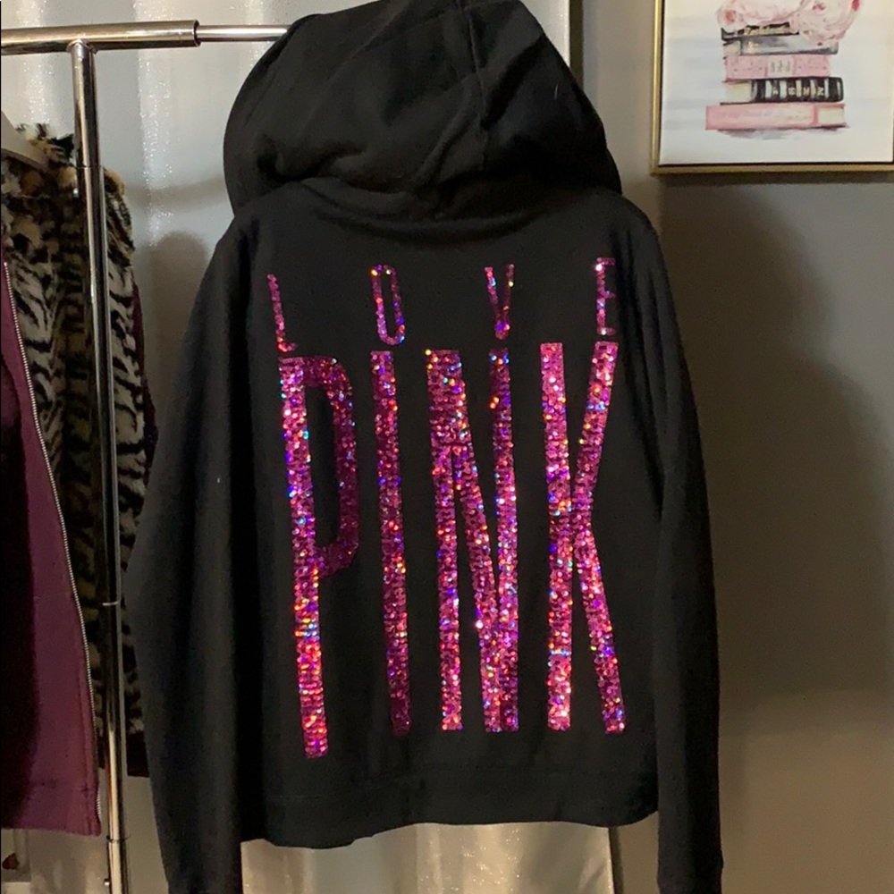 Victoria’s Secret Pink RARE Star Fur Hoodie set